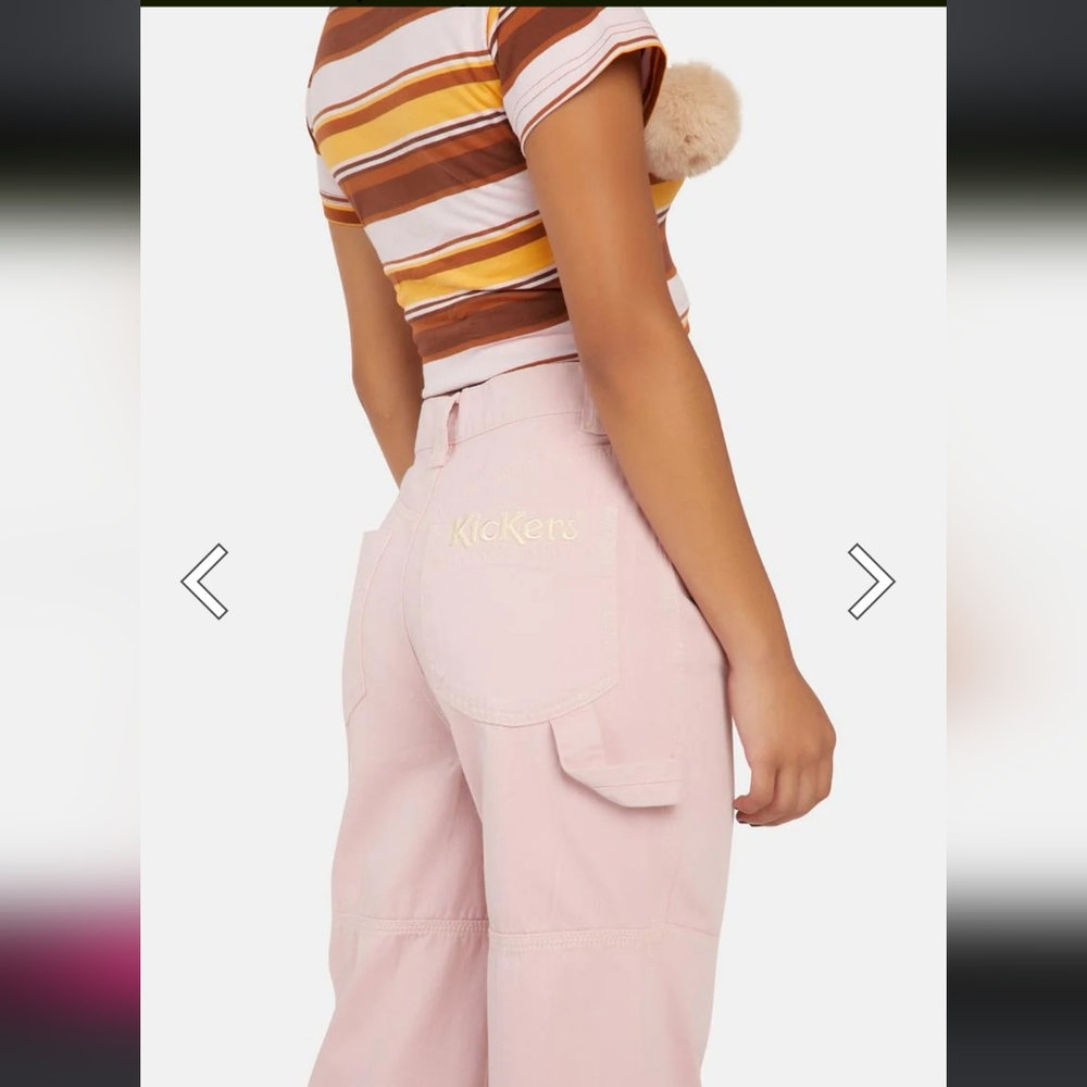 Kickers Pink Drill Carpenter Trousers 28
